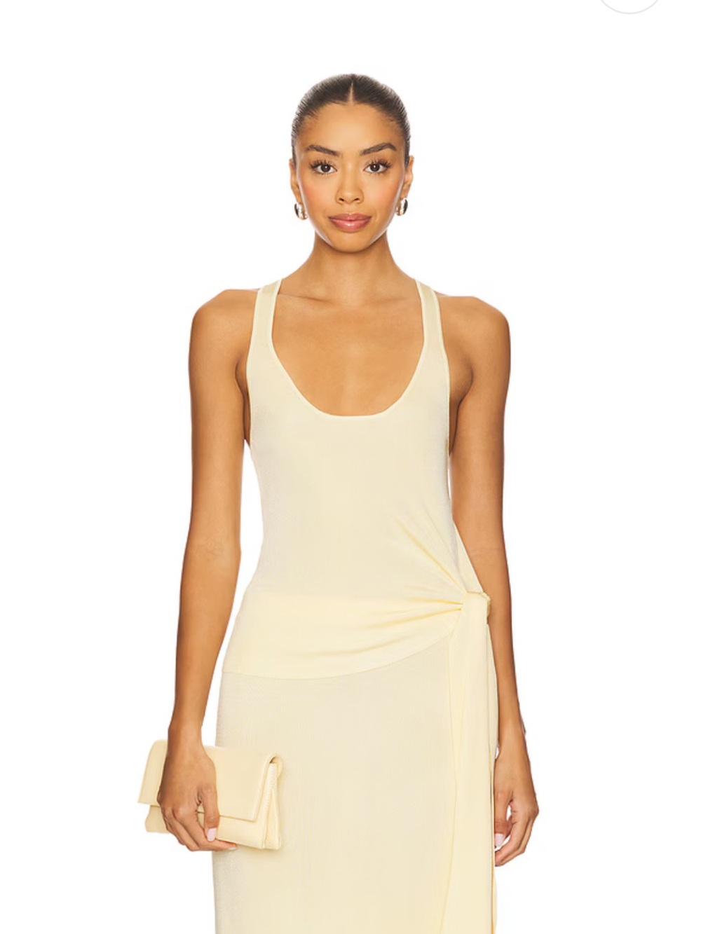 NWT Elsy Tie Tank Top in Pale Yellow